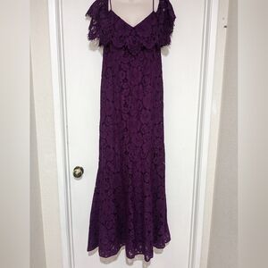 LAUREN RALPH LAUREN  purple maxi dress 41381 size 12